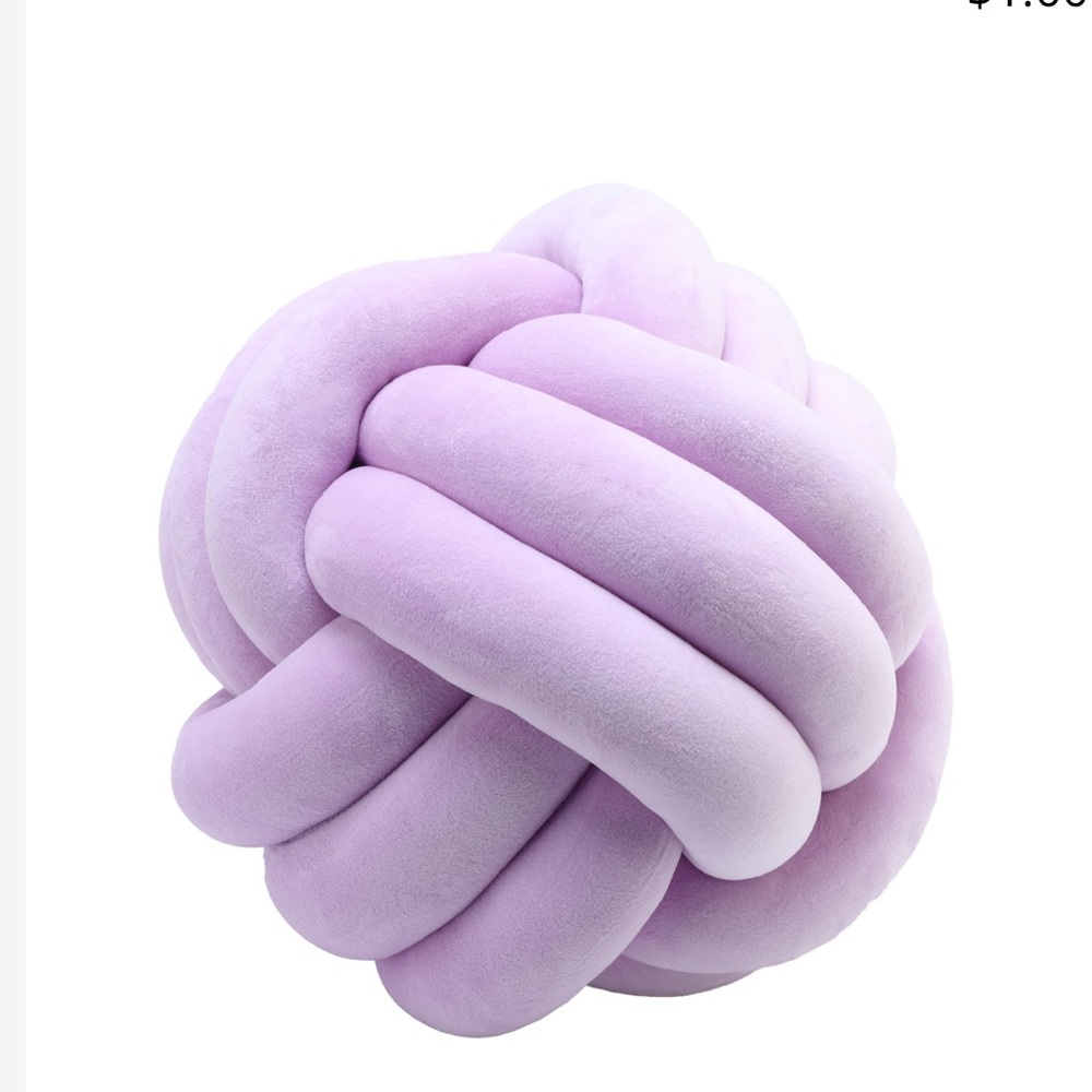 Lavender Flannel 8” Knot Pillow